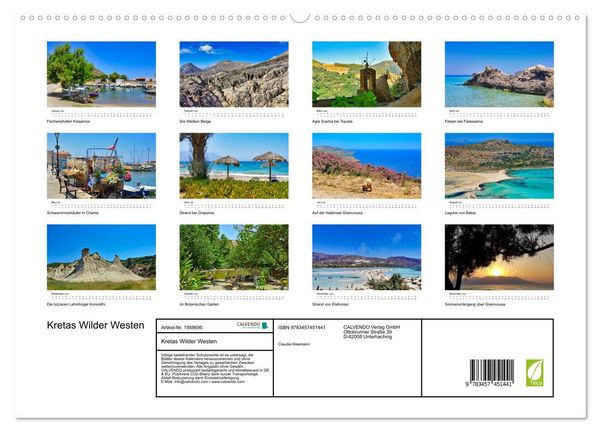 Produktbild: Kretas Wilder Westen (hochwertiger Premium Wandkalender 2026 DIN A2 quer), Kunstdruck in Hochglanz
