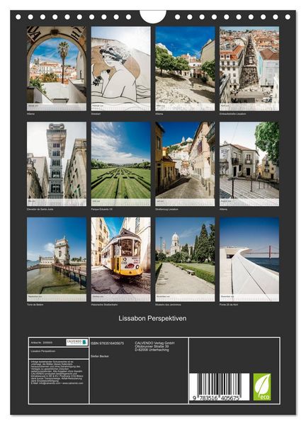 Produktbild: Lissabon Perspektiven (Wandkalender 2026 DIN A4 hoch), CALVENDO Monatskalender