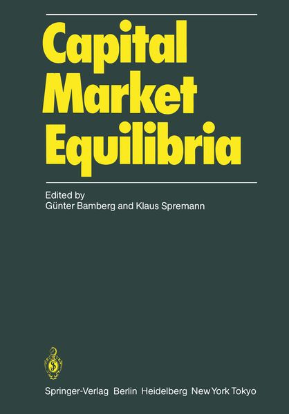 Produktbild: Capital Market Equilibria