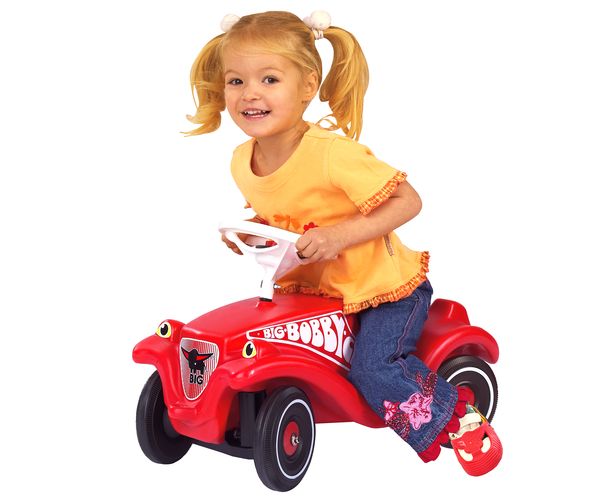 BIG Bobby Car Quad Racing (schwarz-rot) - Kinder-Rutschauto ab 3 Jahre mit  Lenker, Hupe und Offroad-Reifen, Auto für Mädchen und Jungen von 3-7 Jahre  (max. 50 kg): : Spielzeug