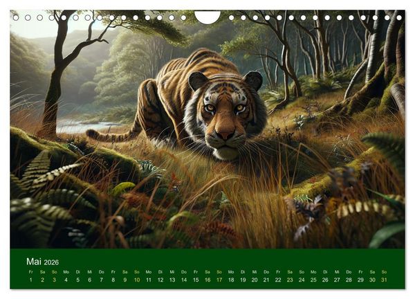 Produktbild: Majest&auml;tische Tiger (Wandkalender 2026 DIN A4 quer), CALVENDO Monatskalender