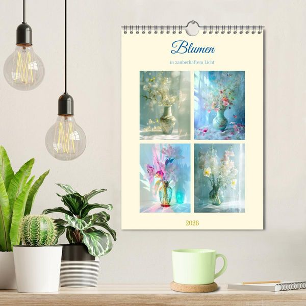 Produktbild: Blumen in zauberhaftem Licht (Wandkalender 2026 DIN A4 hoch), CALVENDO Monatskalender