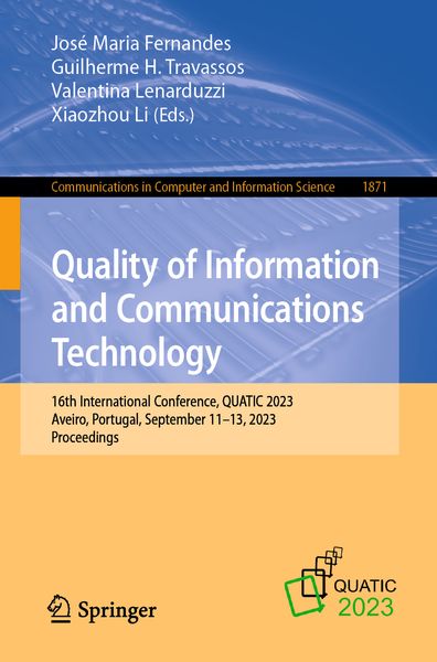 Produktbild: Quality of Information and Communications Technology