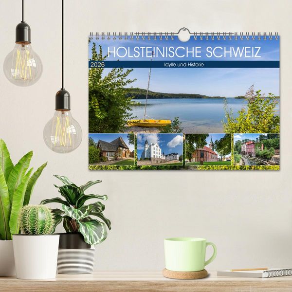 Produktbild: HOLSTEINISCHE SCHWEIZ Idylle und Historie (Wandkalender 2026 DIN A4 quer), CALVENDO Monatskalender