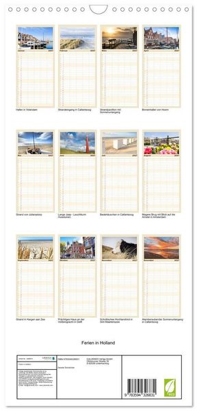 Produktbild: Familienplaner 2027 - Ferien in Holland mit 5 Spalten (Wandkalender, 21 x 45 cm) CALVENDO