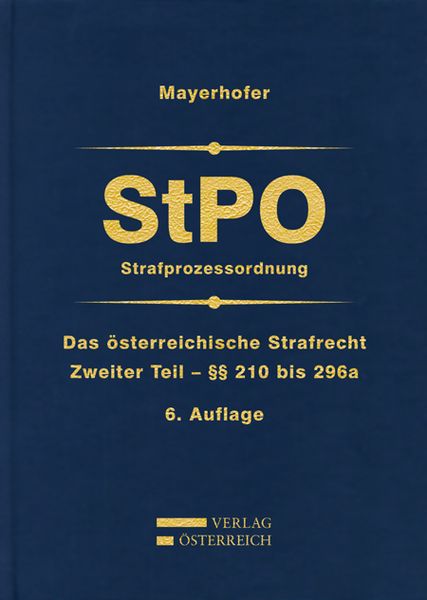 Produktbild: Strafprozessordnung &sect;&sect; 210 bis 296a