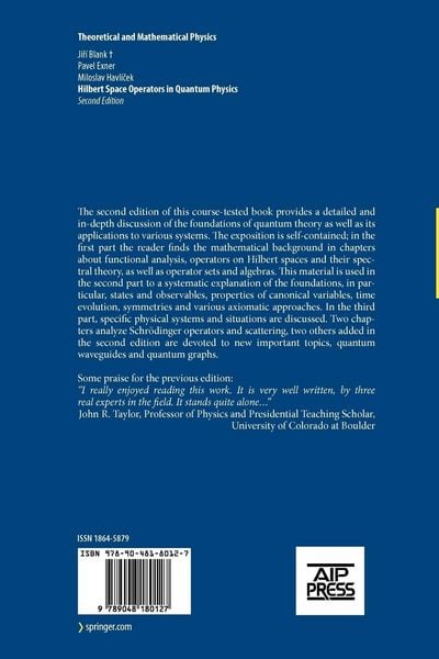 Produktbild: Hilbert Space Operators in Quantum Physics