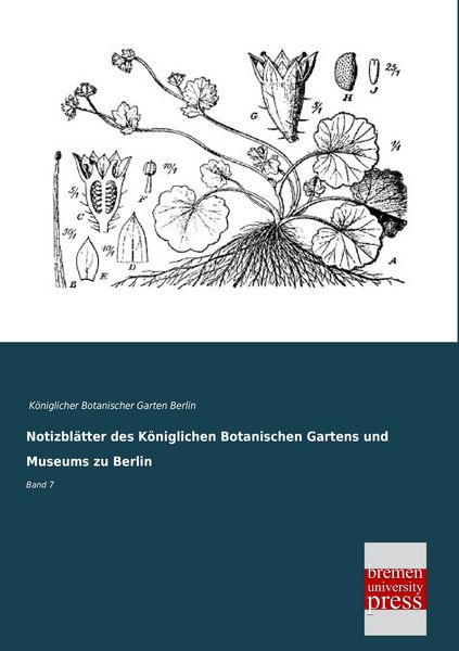 Produktbild: Notizbl&auml;tter des K&ouml;niglichen Botanischen Gartens und Museums zu Berlin