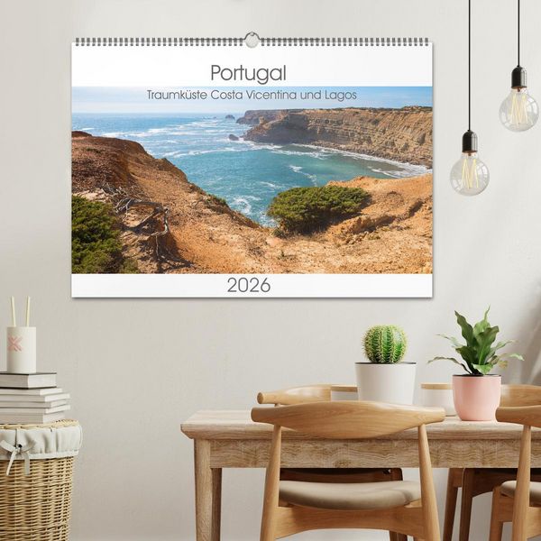 Produktbild: Portugal - Traumk&uuml;ste Costa Vicentina und Lagos (Wandkalender 2026 DIN A2 quer), CALVENDO Monatskalender