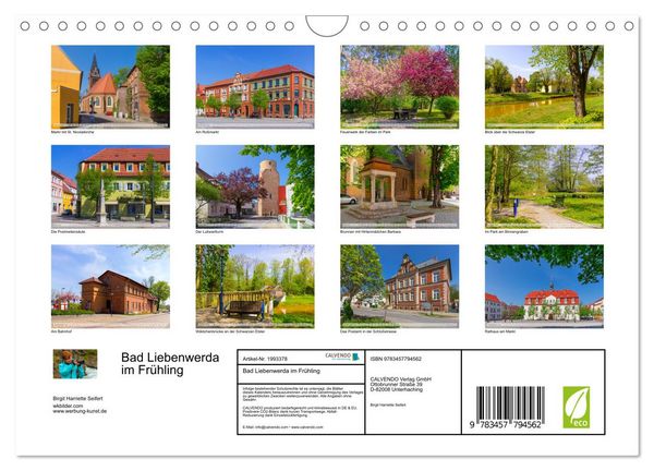 Produktbild: Bad Liebenwerda im Fr&uuml;hling (Wandkalender 2026 DIN A4 quer), CALVENDO Monatskalender