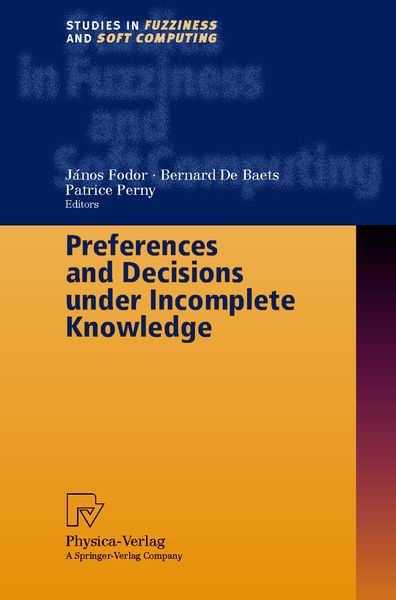 Produktbild: Preferences and Decisions under Incomplete Knowledge