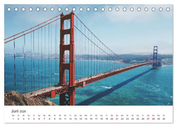 Produktbild: Kalifornien - The Golden State (Tischkalender 2026 DIN A5 quer), CALVENDO Monatskalender