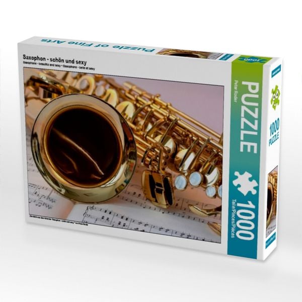 CALVENDO Puzzle Saxophon - schön und sexy | 1000 Teile Lege-Größe 64x48cm Foto-Puzzle für glückliche Stunden
