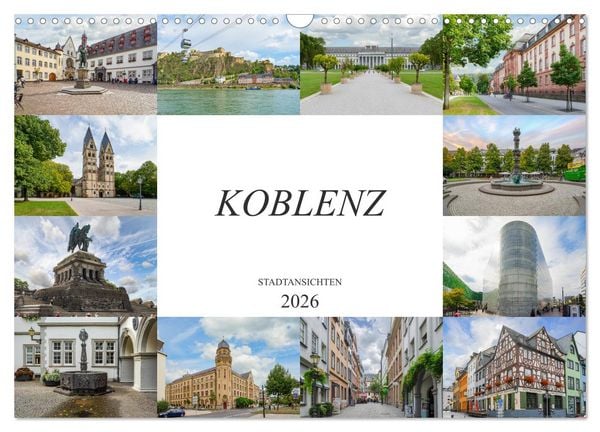 Produktbild: Koblenz Stadtansichten (Wandkalender 2026 DIN A3 quer), CALVENDO Monatskalender