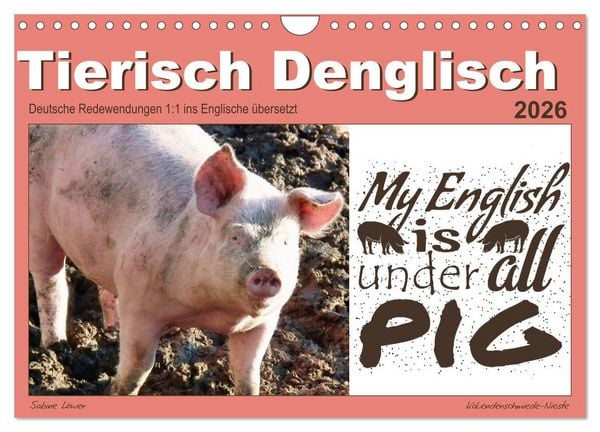 Produktbild: Tierisch Denglisch (Wandkalender 2026 DIN A4 quer), CALVENDO Monatskalender