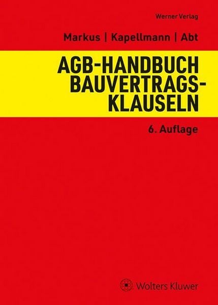 Produktbild: AGB-Handbuch Bauvertragsklauseln