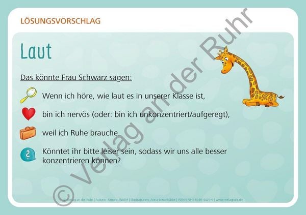 Produktbild: Unsere Giraffen-Kartei &ndash; Kinder &uuml;ben selbstst&auml;ndig gewaltfreie Kommunikation mit der Giraffensprache