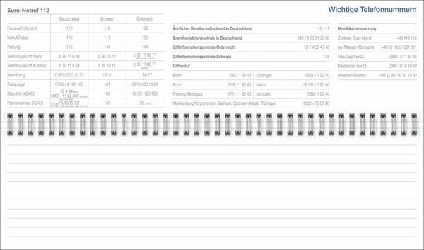 Produktbild: Wochenquerplaner, blau 2027
