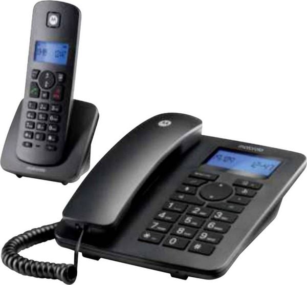 Produktbild: Motorola DECT + Corded Phone Schwarz