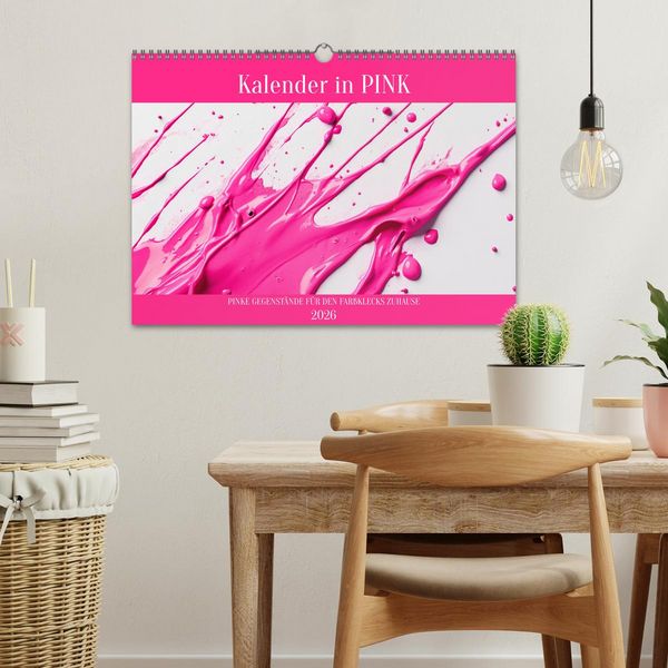 Produktbild: Kalender in PINK (Wandkalender 2026 DIN A3 quer), CALVENDO Monatskalender