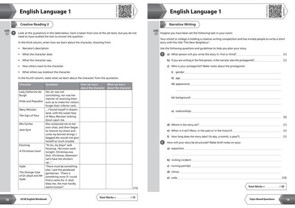 Produktbild: AQA GCSE 9-1 English Language and Literature Workbook