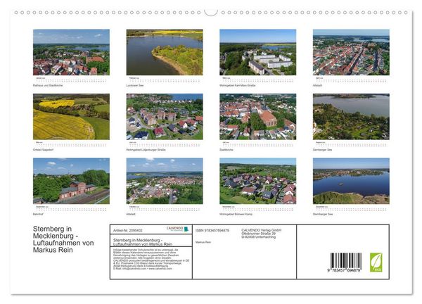 Produktbild: Sternberg in Mecklenburg - Luftaufnahmen von Markus Rein (hochwertiger Premium Wandkalender 2026 DIN A2 quer), Kunstdruck in Hochglanz