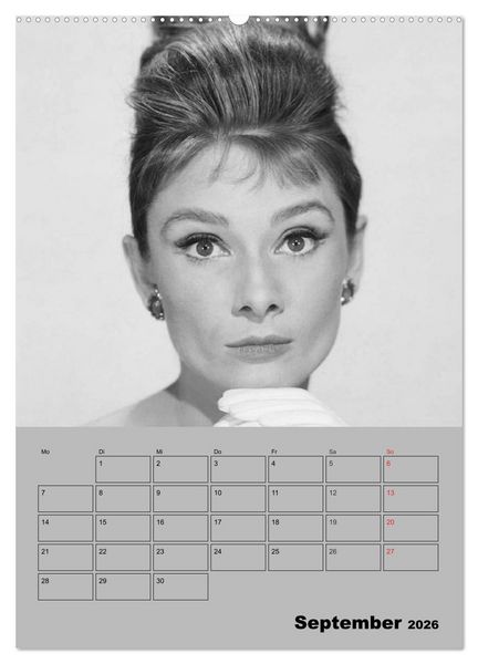 Produktbild: Hollywood-Diva. Audrey Hepburn (hochwertiger Premium Wandkalender 2026 DIN A2 hoch), Kunstdruck in Hochglanz