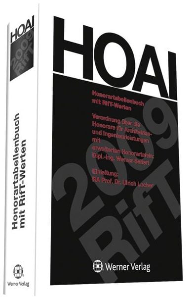Produktbild: HOAI 2009 - Honorartabellenbuch mit RifT-Werten