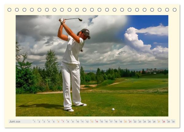 Produktbild: Golf - meine Leidenschaft (Tischkalender 2026 DIN A5 quer), CALVENDO Monatskalender