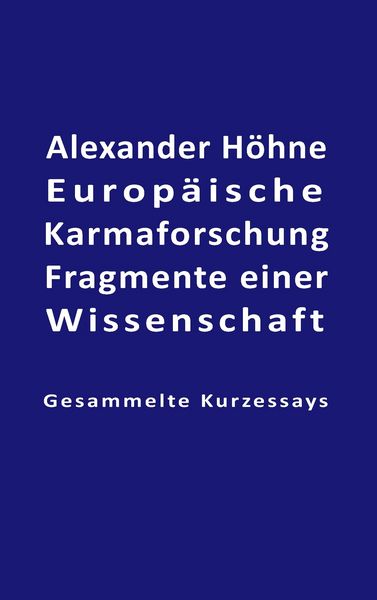 Produktbild: Europ&auml;ische Karmaforschung