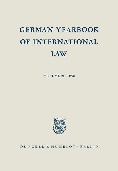 Produktbild: German Yearbook of International Law - Jahrbuch f&uuml;r Internationales Recht.