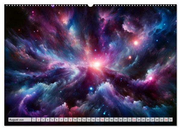 Produktbild: Action Painting: Die Energie der Gef&uuml;hlslandschaften (hochwertiger Premium Wandkalender 2026 DIN A2 quer), Kunstdruck in Hochglanz