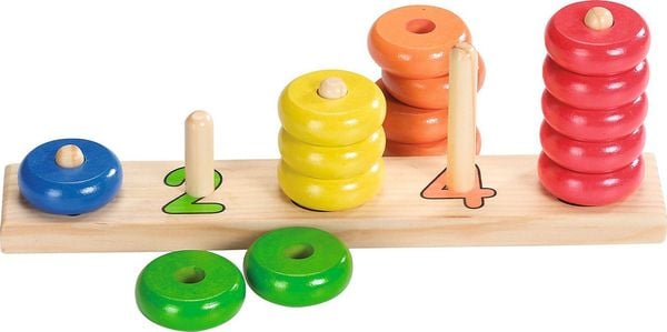 Sortierspiel Lerne Zählen mit Ringen