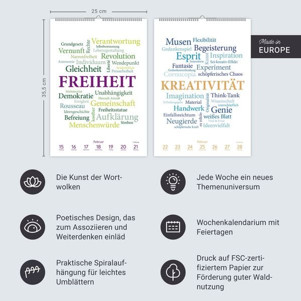 Produktbild: Was uns bewegt Wochen-Kulturkalender 2027 - Mit Worten auf Gedankenreise