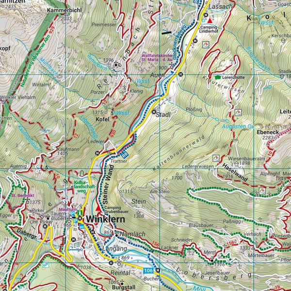 Produktbild: freytag & berndt Wanderkarte WK 225 M&ouml;lltal, Kreuzeckgruppe - Drautal 1:50.000