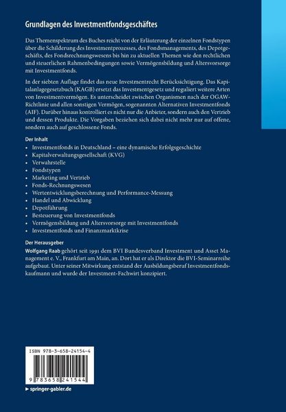 Produktbild: Grundlagen des Investmentfondsgesch&auml;ftes