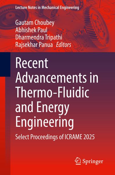 Produktbild: Recent Advancements in Thermo-Fluidic and Energy Engineering