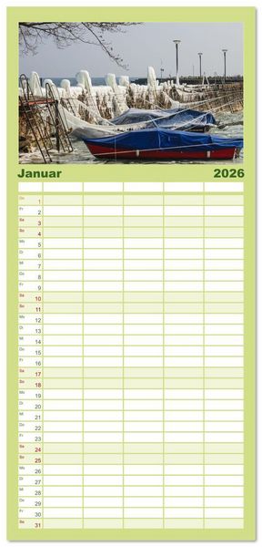 Produktbild: Familienplaner 2026 - Kanton Thurgau mit 5 Spalten (Wandkalender, 21 x 45 cm) CALVENDO