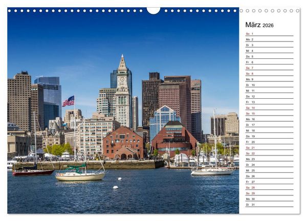 Produktbild: Stadtansichten aus Boston (Wandkalender 2026 DIN A3 quer), CALVENDO Monatskalender