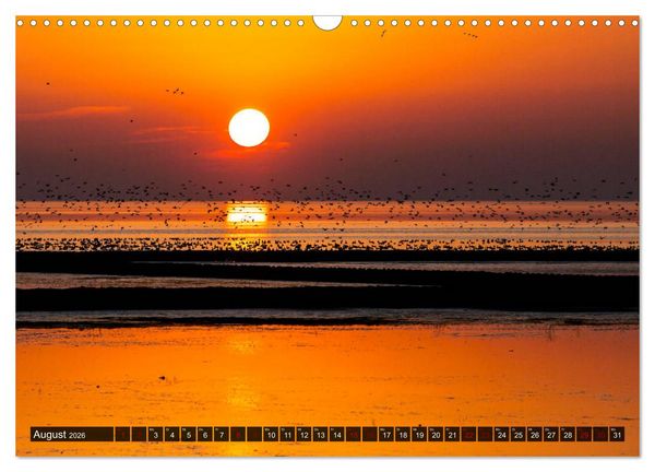 Produktbild: Wattenmeer Nordsee - Lichtstimmungen zwischen Land und Meer (Wandkalender 2026 DIN A3 quer), CALVENDO Monatskalender