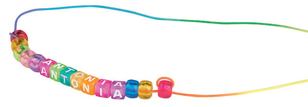 Produktbild: Transparente Buchstabenperlen
