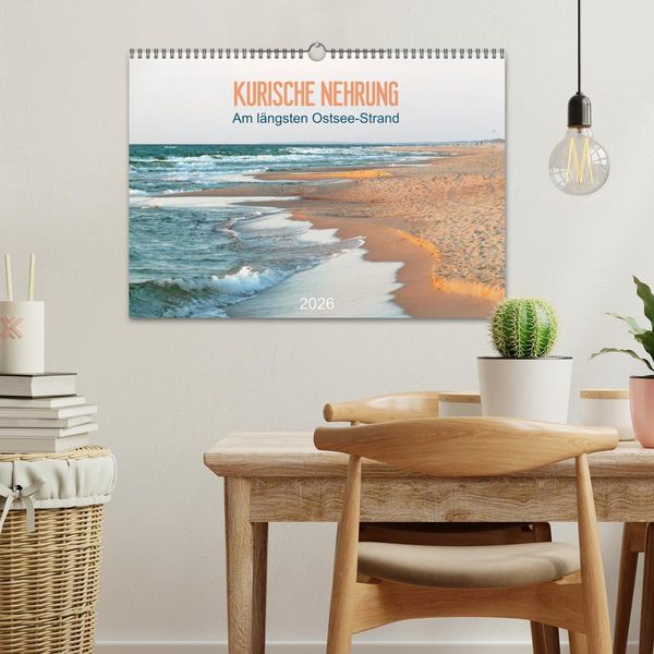Produktbild: Kurische Nehrung: am l&auml;ngsten Ostsee-Strand (Wandkalender 2026 DIN A3 quer), CALVENDO Monatskalender