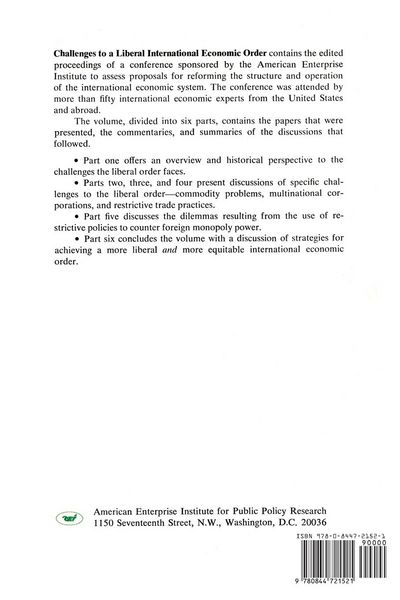 Produktbild: Challenges to a Liberal International Economic Order