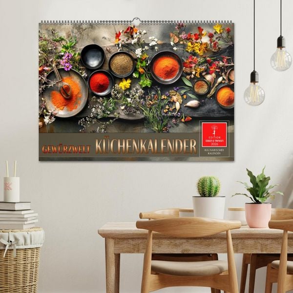Produktbild: K&uuml;chenkalender Gew&uuml;rzwelt (Wandkalender 2026 DIN A2 quer), CALVENDO Monatskalender