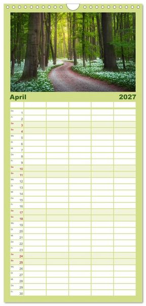 Produktbild: Familienplaner 2027 - Stille Naturmomente mit 5 Spalten (Wandkalender, 21 x 45 cm) CALVENDO