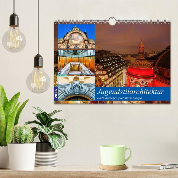 Produktbild: Jugendstilarchitektur - ein Bilderbogen quer durch Europa (Wandkalender 2026 DIN A4 quer), CALVENDO Monatskalender