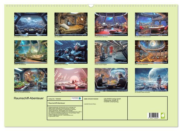 Produktbild: Raumschiff-Abenteuer (Wandkalender 2026 DIN A2 quer), CALVENDO Monatskalender