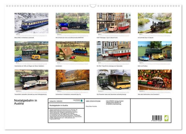 Produktbild: Nostalgiebahn in Austria (Wandkalender 2027 DIN A2 quer), CALVENDO Monatskalender