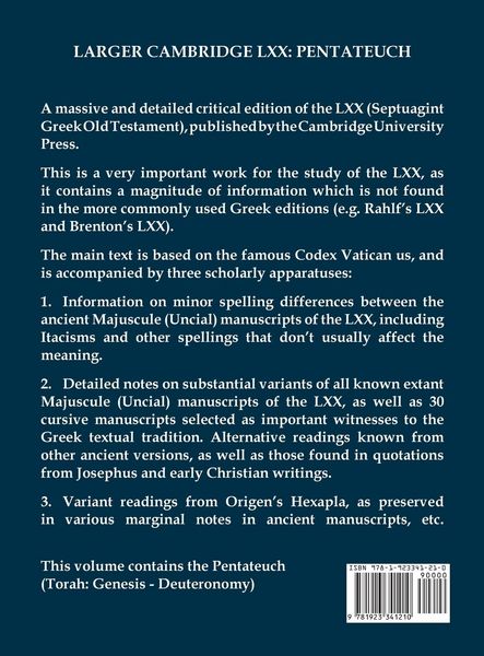 Produktbild: Larger Cambridge LXX - The Old Testament in Greek