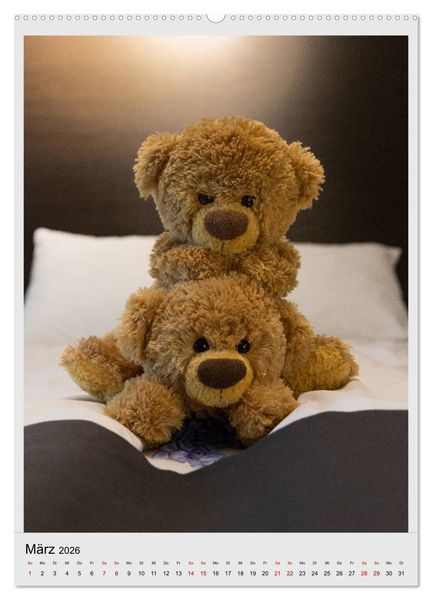 Produktbild: Travelling Teddy in Europa (hochwertiger Premium Wandkalender 2026 DIN A2 hoch), Kunstdruck in Hochglanz